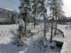 Platz an der Sonne - romantische Bank in Canmore Winterzauber