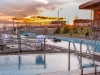 Sunset am Fontana Spa in Island