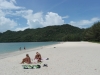 Tanjung Rhu: Der öffentliche Strandabschnitt neben dem Luxusresort ist wohl der schönste auf Langkawi