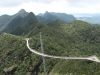 Die Skybridge Langkawi ist weiterhin gesperrt wegen Renovierungsarbeiten - Arbeiter sind nicht zu sehen