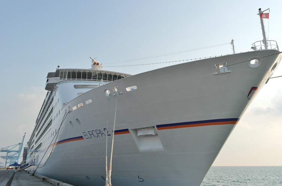 Cruise ship MV Europa 2 (Hapag Lloyd) at Abu Dhabi Cruise Port