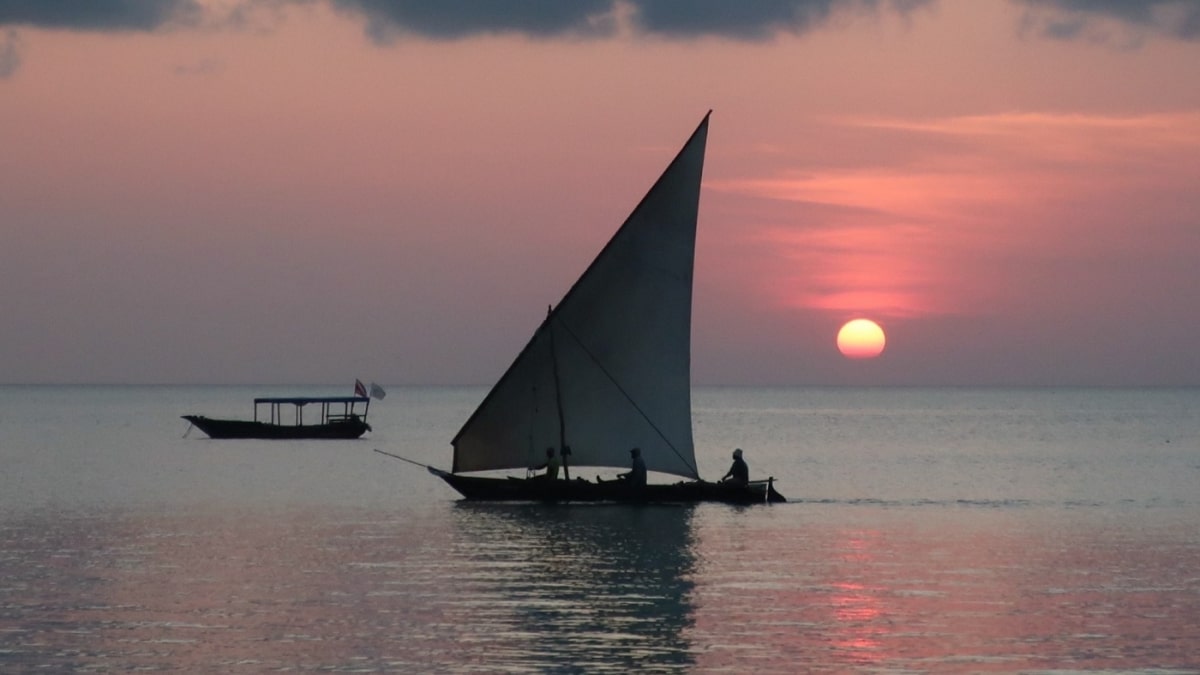 Sonnenuntergang-Sansibar