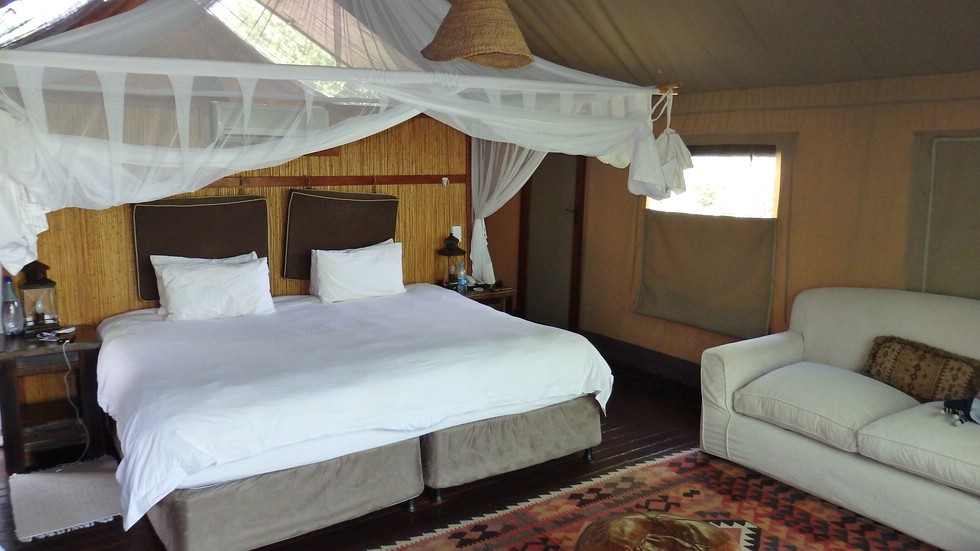 Unsere Zelt-Suite im Thakadu River Camp Madikwe
