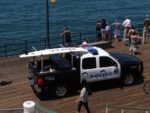 Police Santa Monica - USA Polizeiauto an der Küste von LA