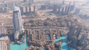 Blick vom höchsten Gebäude der Welt: Burj Khalifa in Dubai