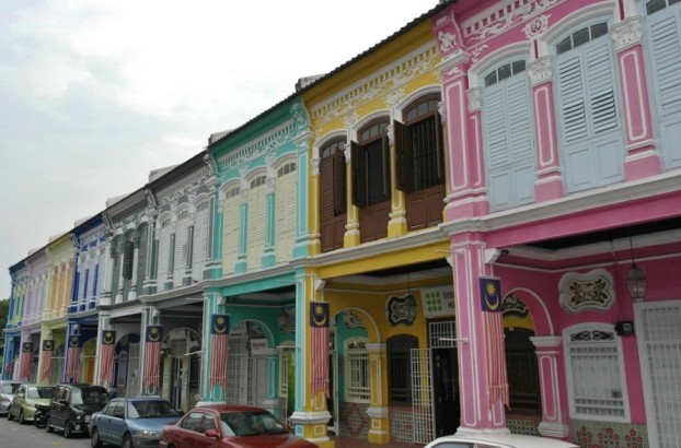 Farbenfrohe Gassen in Georgetown Penang, Westküste Malaysia