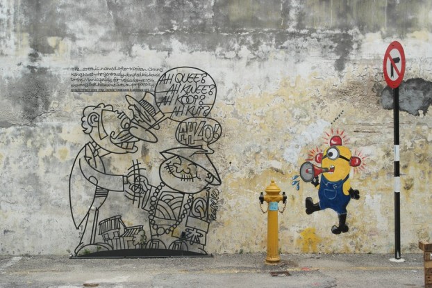 Künstlerisch wertvoll: Streetart in George Town (Pulau Penang)
