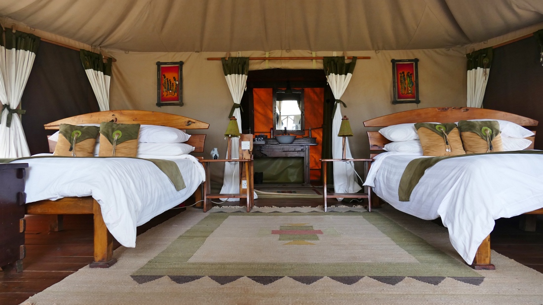 Luxus-Zelte im edlen Elephant Bedroom Camp“ srcset=