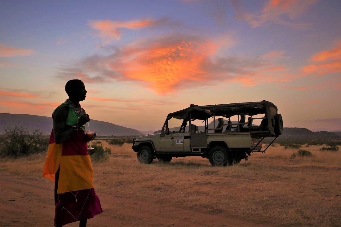 Sunset Samburu Kenia Sonnenuntergang“ class=